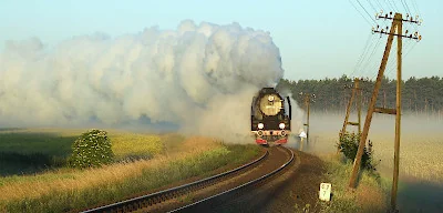 Parowóz w trasie, linia Wolsztyn - Poznań